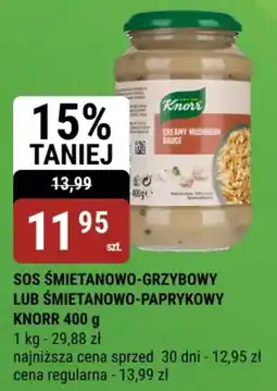 bi1 SOS ŚMIETANOWO-GRZYBOWY LUB ŚMIETANOWO-PAPRYKOWY KNORR oferta