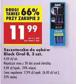Biedronka Szczoteczka do zębów Black Oral - B , 3 szt oferta