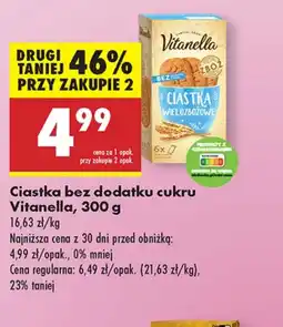 Biedronka Ciastka bez cukru Vitanella oferta