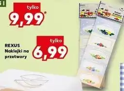 Kaufland Naklejki na słoiki Rexus oferta