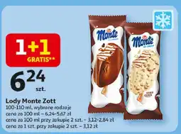 Auchan Lód w białej czekoladzie Zott Monte oferta
