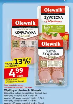 Auchan Kiełbasa żywiecka podsuszana Olewnik oferta