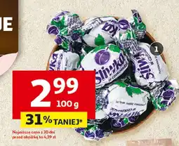 Auchan Śliwka wiśnia porzeczka w czekoladzie Jutrzenka Dobre Miasto oferta