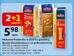 Auchan Makaron pełnoziarnisty lumache rigate Podravka oferta