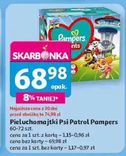 Auchan Pieluchomajtki 4 psi patrol Pampers Pants oferta