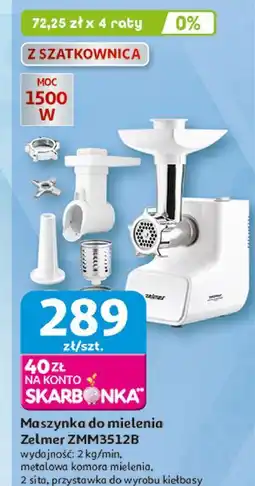 Auchan Maszynka do mięsa zmm 3512b Zelmer oferta
