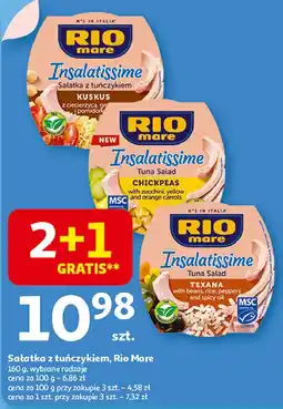 Auchan Sałatka z tuńczykiem chickpeas Rio Mare Insalatissime oferta