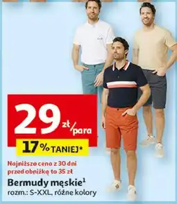 Auchan Bermudy męskie dresowe s-xxl Inextenso By Auchan oferta