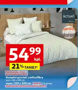 Auchan Komplet pościeli z mikrofibry 220 x 200 cm + 2x 70 80 Actuel oferta