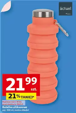 Auchan Butelka silikonowa 500 ml Actuel oferta