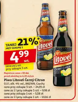 Auchan Piwo Litovel Citron Ciemny 0% oferta