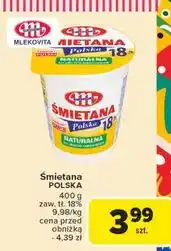 Carrefour Śmietana polska 18 % Mlekovita oferta