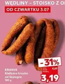 Kaufland Kiełbasa krucha od szwagra Krakus Animex oferta