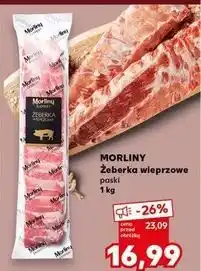 Kaufland Żeberka wieprzowe paski Morliny oferta