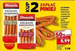 Kaufland Kiełbaski bekonowo-serowe Olewnik oferta