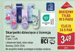 ALDI Skarpetki dziecięce Lycra oferta