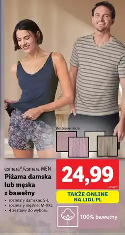 Lidl Piżama męska Esmara oferta