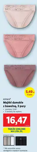 Lidl Majtki damskie Esmara oferta