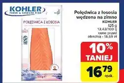 Carrefour Polędwica z łososia wędzona na zimno Kohler oferta