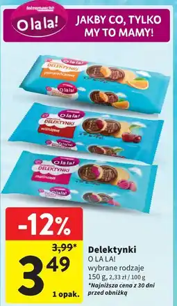 Intermarche Ciastka delektynki malinowe O La La! oferta