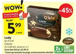 Intermarche Lody wanilia czekolada mleczna z migdałami Intermarche O La La! oferta