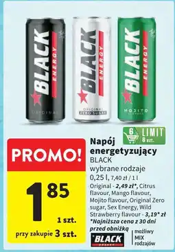 Intermarche Napój energetyczny wild strawberry Black Energy oferta