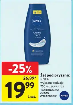Intermarche Żel pod prysznic Nivea Creme Care oferta