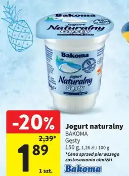 Intermarche Jogurt naturalny gęsty Bakoma oferta