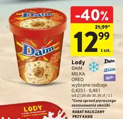 Intermarche Lody z kawałkami ciastek Oreo Ice Cream oferta