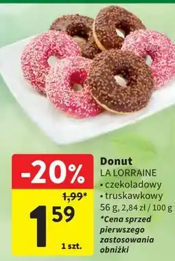 Intermarche Donut dekorowany truskawkowy La Lorraine oferta