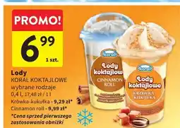 Intermarche Lody cinnamon roll Koral Koktajlowe oferta