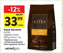 Intermarche Kawa Astra Łagodna 100% Arabica Crema oferta