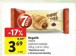Intermarche Rogal z nadzieniem kakaowym 7 Days Super Max oferta
