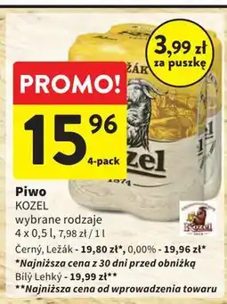 Intermarche Piwo Kozel Bily Lehky oferta