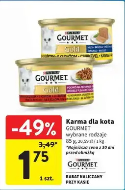 Intermarche Karma dla kota mus z kurczakiem Purina Gourmet Gold oferta