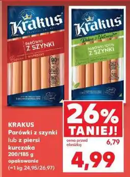 Kaufland KRAKUS Parówki z szynki lub z piersi kurczaka oferta