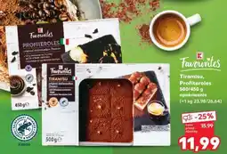Kaufland Tiramisu, Profiteroles 500/450 g opakowanie oferta