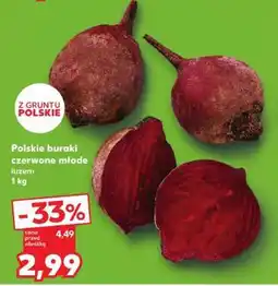 Kaufland Polskie buraki czerwone młode luzem 1 kg oferta