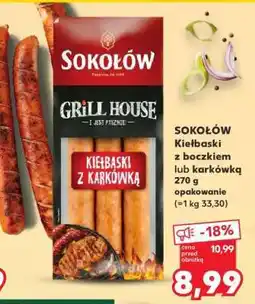 Kaufland SOKOŁÓW Kiełbaski z boczkiem lub karkówką 270 g opakowanie oferta