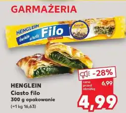 Kaufland HENGLEIN Ciasto Filo 300 g opakowanie oferta