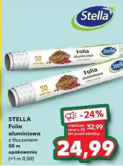 Kaufland STELLA Folia aluminiowa z tłoczeniem 50 m opakowanie (=1 m 0,50) oferta