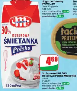 Dino Śmietanka UHT 30% deserowa Polska Mlekovita oferta