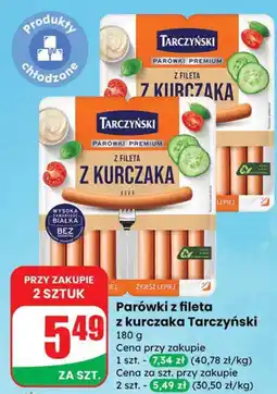 Dino Parówki z fileta z kurczaka Tarczyński oferta
