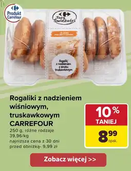 Carrefour Rogaliki z nadzieniem truskawkowym Carrefour oferta