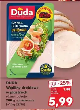 Kaufland Wędliny drobiowe w plastrach Duda oferta
