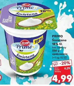 Kaufland Śmietana bez laktozy Zott Primo 18% oferta