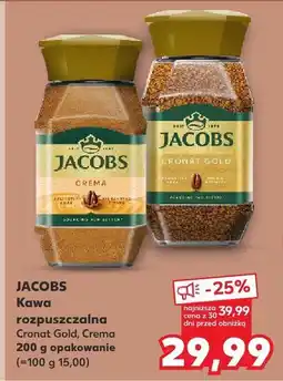 Kaufland Kawa rozpuszczalna Jacobs Crema oferta