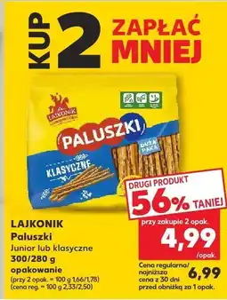Kaufland Paluszki Lajkonik Junior/klasyczne oferta