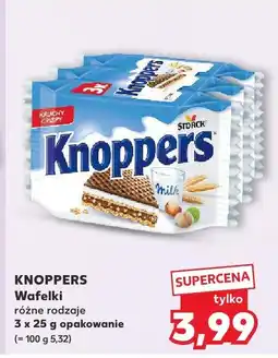 Kaufland Wafelki Knoppers, różne rodzaje 3x25 g oferta