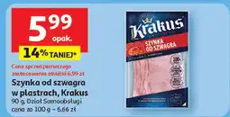 Auchan Szynka od szwagra w plastrach Krakus oferta